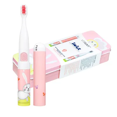Periuta de dinti electrica VITAMMY Smile, pentru copii 3 +, cutie travel, Animatie Iepuras BITsmileiepure