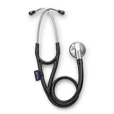 Stetoscop Little Doctor LD Cardio, profesional, 3 seturi de olive auriculare, o diafragma de schimb, placuta de identificare, Negru inox BITldcardio