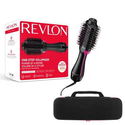Set Perie electrica fixa REVLON One-Step Hair Dryer  Volumizer RVDR5222E2 si geanta transport RedLine Case One BITset522geanta