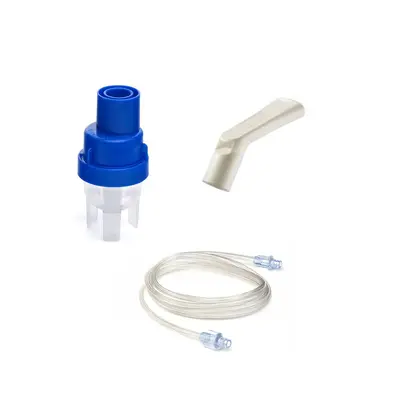 Kit accesorii Philips Respironics SideStream, 4448, piesa de gura, pahar de nebulizare, furtun, pentru aparatele de aerosoli cu compresor BITkit4448