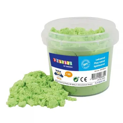 Nisip senzorial modelabil verde lime play sand 1 kg playbox pb2472017 - okepb2472017