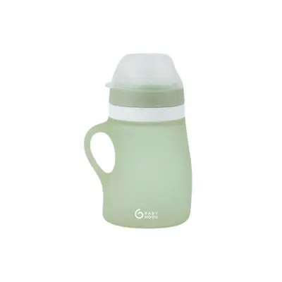 Babymoov - sticla ergonomica din silicon verde bbba005011