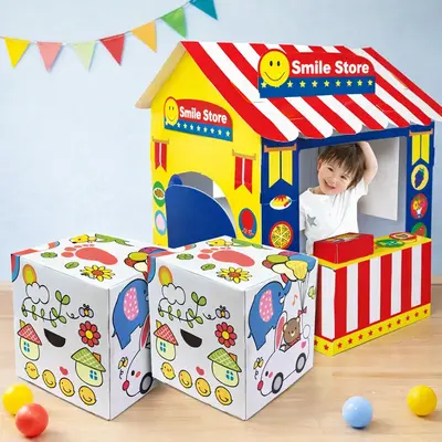 Magazin de joaca pentru copii cu accesorii + 2 cuburi de joaca cadou