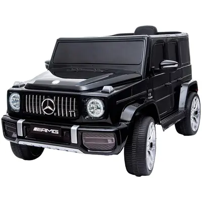 Masinuta electrica Chipolino SUV Mercedes AMG G63 cu scaun din piele si roti EVA black HUBELJG63M253B