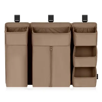 Organizator multifunctional, Lionelo, Sidepocket L, 58x11x58 cm, 3 parti independente cu multiple buzunare, Universal, Constructie ranforsata, Bej BYNLO-SIDEPOCKET_LARGE_BEIGE