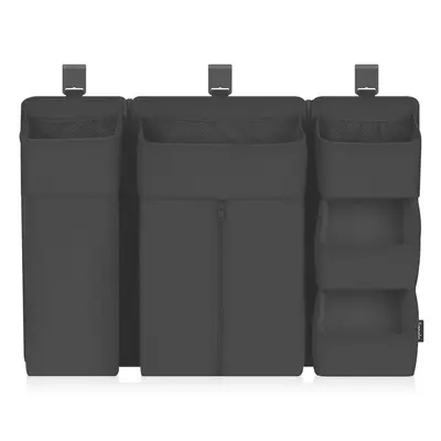 Organizator multifunctional, Lionelo, Sidepocket L, 58x11x58 cm, 3 parti independente cu multiple buzunare, Universal, Constructie ranforsata, Negru BYNLO-SIDEPOCKET_LARGE_BLACK