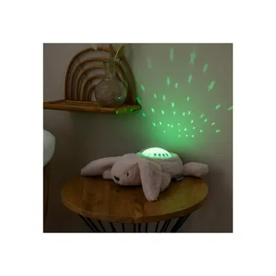 Lampa de veghe, Nattou, Cu proiectii, melodii si sunete albe, Leduri care nu se incalzesc, Volum reglabil, Functie temporizator, Plusul se poate spala, 22x25x9 cm, Iepuras, Bej BYN875622
