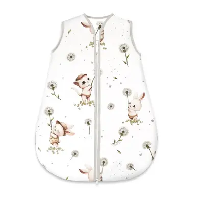 Sac de dormit, MimiNu, Pentru bebelusi, De iarna, Din bumbac certificat Oeko Tex Standard 100, Cu fermoar, 70 cm, 2.5 Tog, Cats BYN6426972030984