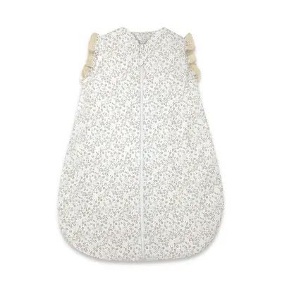 Sac de dormit, MimiNu, Premium, Pentru bebelusi, De iarna, Din bumbac certificat Oeko Tex Standard 100, Cu dantela si volan, 70 cm, 2.5 Tog, Meadow BYN6426972031349