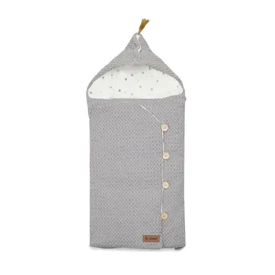 Sac de iarna cu gluga, Jane, Mims Plus, Pentru carucior si scoica auto, 88 x 43 cm, Inchidere cu nasturi si fermoar, Dim Grey BYN8420421079294