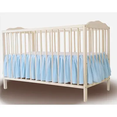 Volanas pentru saltea de patut, MimiNu, 120x60 cm, Din bumbac certificat Oeko Tex Standard 100, Colectia Royal, Blue BYN6426972030878