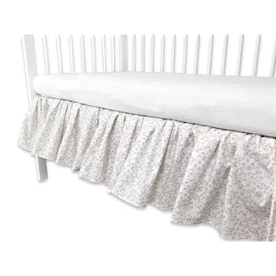 Volanas pentru saltea de patut, MimiNu, Premium, 120x60 cm, Din bumbac certificat Oeko Tex Standard 100, Meadow BYN6426972031233