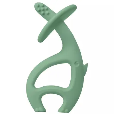 Inel gingival din silicon, Mombella - Elefant Verde KRTM00509