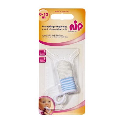 Periuta de dinti antibacteriana cu ioni de argint, pentru folosire pe deget, 0-12 luni, nip 37070