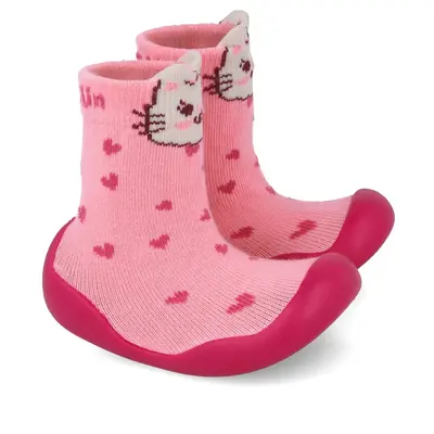 Sosete antiderapante pentru copii 251321-A, pisicuta (Marime: 18 (10,8-11,5 cm)) JEM251321-A-18