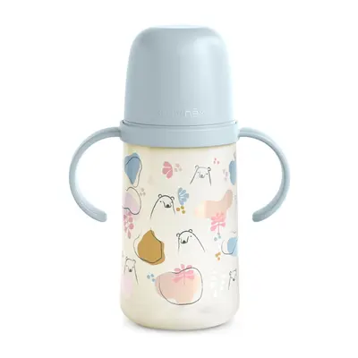 Cana cu muștiuc din silicon, 270 ml, Bears, albastru, Suavinex JEM8426420087018