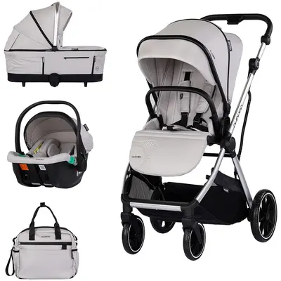 Carucior Chipolino Aurora 3 in 1 platinum HUBKKAA02602PL