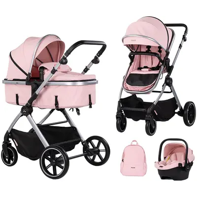 Carucior Chipolino Pearl 3 in 1 powder pink HUBST-KKPE02606PP