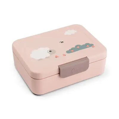 Caserola pentru pranz Done by Deer cu divizor Tiny Farm Powder