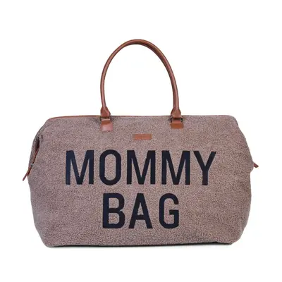 Geanta de bebe Childhome Mommy Bag Signature Teddy Soft Brown