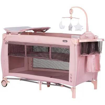 Patut pliabil Chipolino Bella powder pink HUBKOSIB0265PP