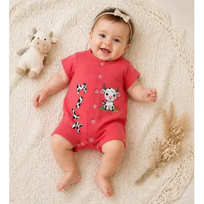 Salopeta de vara pentru bebelusi, corai, milky bp6