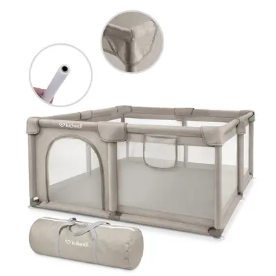 Tarc Pliabil Copii Kidwell Fanko 130x130 Cm Beige, Pentru Apartament, Spatiu Optimizat, Sigur, 0,  6 Ani Pjbkomofan02a1