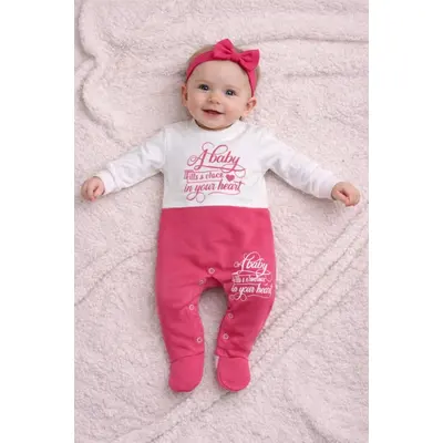 Salopeta din bumbac pentru bebelusi cu botosei, cute baby bp115