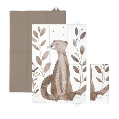 Saltea de infasat, Ceba Baby, Pliabila, 60x40 cm, Suprafata impermeabila, Multifunctionala, Pentru acasa si in deplasari, Basic Clever Otter BYNW-305-000-786
