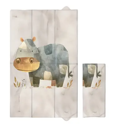 Saltea de infasat, Ceba Baby, Pliabila, 80x50 cm, Suprafata impermeabila, Multifunctionala, Pentru acasa si in deplasari, Basic Cosy Hippo BYNW-307-000-780