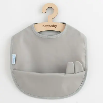 Baveta lavabila, New Baby, 35x45 cm, Grey BYN50134