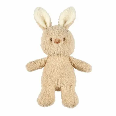 Jucarie plus bebelusi, Nattou, Baby Rabbit, 24 cm, Material moale, Stimuleaza simtul tactil si motricitatea fina, Prieten de joaca si mangaiere, 0 luni+, Bej BYN856331