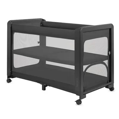 Patut multifunctional, Lionelo, Patty, 5 in 1, 0- 36 luni, Co-sleeper, Tarc de joaca, Patut de calatorie, Laterala rabatabila, 2 trepte reglare saltea, Roti, Husa transport inclusa, Gri BYNLO-PATTY_GREY_GRAPHITE