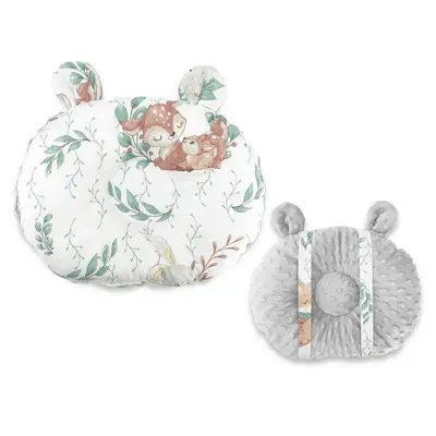 Perna bebelusi, MimiNu, Ursulet, Multifunctionala, Cu doua fete, Tesatura pufoasa minky si bumbac, Materiale certificate Oeko Tex Standard 100, Minky Lulu Natural BYN6426972031837