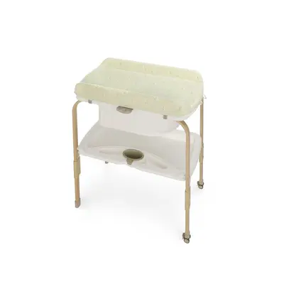 Cadita de baie cu suport, Jane, Flip, Cu 2 pozitii anatomice, Cu masuta de infasat, Cu tavita si compartimente pentru accesorii, Conform cu standardele europene EN 17072:2018EN 12221:2008+A1:2013, Sage BYN8420421094877