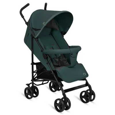 Carucior sport, Lionelo, Elia, Cu plasa de tantari, Suport de picioare reglabil, Spatar ajustabil in 4 pozitii, Capotina XXL, Pliere tip umbrela, Capacitate 15 kg, 6 luni+, EN 1888, Verde grafit BYNLO-ELIA_GREEN_GRAPHITE