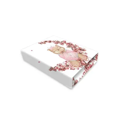 Cearceaf cu elastic, MimiNu, Pentru patut leagan sau patut co-sleeper, Dimensiune 90x40 cm, Din bumbac certificat Oeko Tex Standard 100, Design, Betty BYN6426972032131