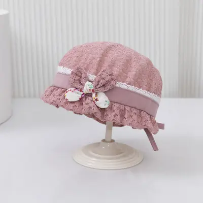 Boneta roz pudra din dantela - elegance mdhat389