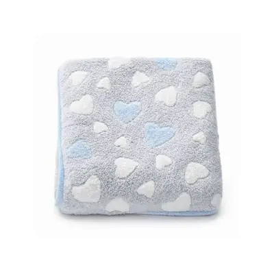 Paturica bebe, New Baby, 80x90 cm, Pufoasa, Blue Heart BYN59506