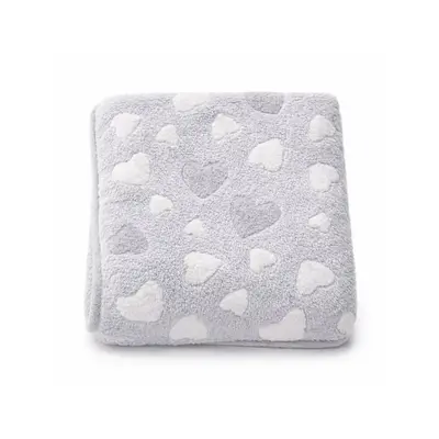 Paturica bebe, New Baby, 80x90 cm, Pufoasa, Grey Heart BYN59507