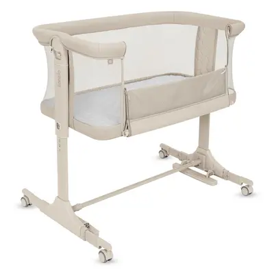 Patut co-sleeper, Lionelo, Pari, Multifunctional, Cu leganare, Reglabil in 6 pozitii pe inaltime, Saltea cu densitate T25, Geanta transport, 84x48x70-80 cm, Bej BYNLO-PARI_BEIGE_CREAM