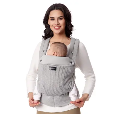Marsupiu nou nascut Momcozy Air Mesh Grey