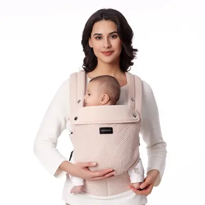 Marsupiu nou nascut Momcozy Air Mesh Pink