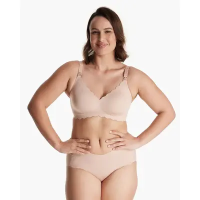 Sutien alaptare floral fara cusaturi cu sustinere Momcozy YN46 Skin S