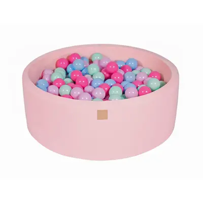 Piscina Uscata Cu 200 De Bile (mint, Babyblue, Roz, Pastel Roz) Meowbaby  , 90x30 Cm, Roz Deschis Pjbmeo113