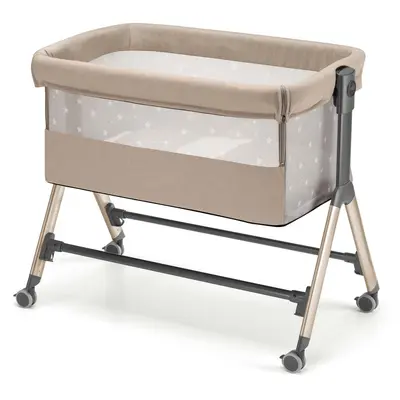 Patut, Sempreconte, Co-sleeper 2 In 1, Cu Laterala Culisanta, Cu Setare Unghiulara, Cu Roti, Reglabil In 8 Pozitii Pe Inaltime, Bej Pjb49920101