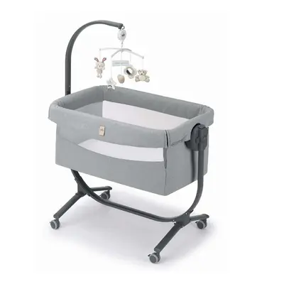 Patut Cu Leganare, Cullami, Co-sleeper 2 In 1, Cu Laterala Culisanta, Cu Setare Unghiulara, Cu Roti, Reglabil In 8 Pozitii Pe Inaltime, Gri Pjb49925168