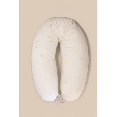 Perna Pentru Gravide Si Alaptare, Husa Detasabila Din Bumbac 100% Si Umplutura Antialergica Babysoft  , Airy Bej, Amy Pjb80298