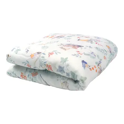 Pilota Pentru Copii Nature Bamboo By Amy Din Bambus Si Umplutura Hipoalergenica Babysoft, Pasari Mint, 70x65cm Pjb82778