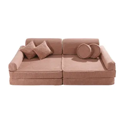 Playset Modular Canapea Premium Aesthetic Spuma ,   Roz Pudra Pjbsdpsc001
